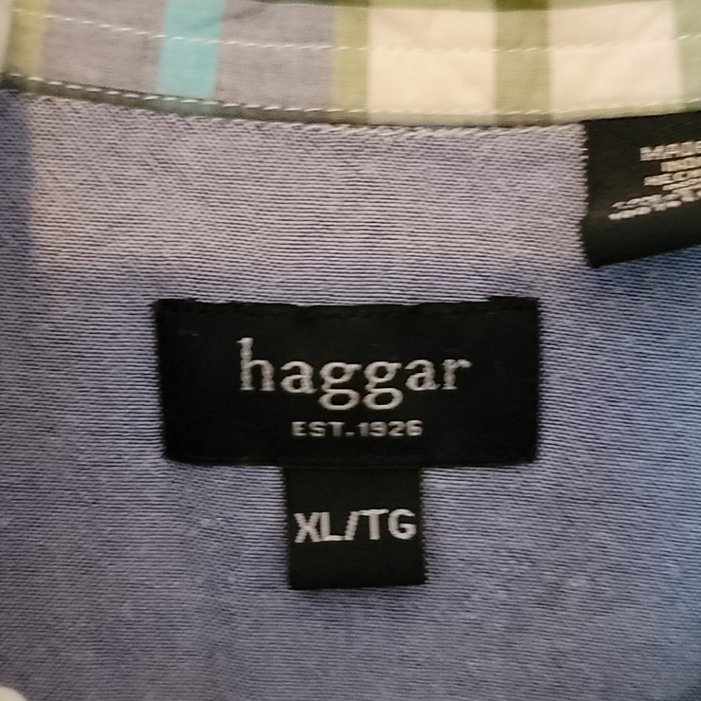 Blue plaid button down - Picture 3 of 3